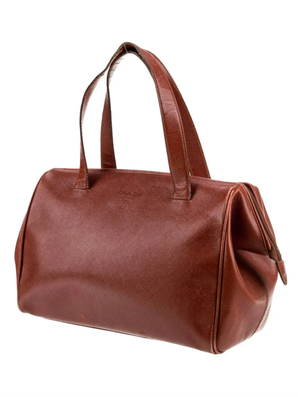Prada Saffiano Lux Leather Top Handle Bag Vintage